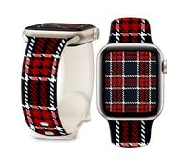 Watch Band Compatible with Apple Watch 38mm 40mm 41mm 42mm 44mm 45mm Soft Silicone Wristbands Replacement Strap with Classic Clasp for iWatch Series SE11 10 9 8 7 6 5 4 3 2 1 （Grid 1）