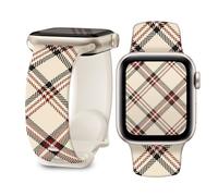 Watch Band Compatible with Apple Watch 38mm 40mm 41mm 42mm 44mm 45mm Soft Silicone Wristbands Replacement Strap with Classic Clasp for iWatch Series SE11 10 9 8 7 6 5 4 3 2 1 （Grid 7）