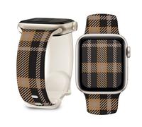 Watch Band Compatible with Apple Watch 38mm 40mm 41mm 42mm 44mm 45mm Soft Silicone Wristbands Replacement Strap with Classic Clasp for iWatch Series SE11 10 9 8 7 6 5 4 3 2 1 （Grid 4）