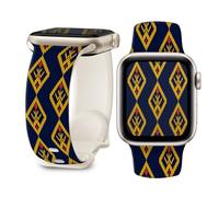 Watch Band Compatible with Apple Watch 38mm 40mm 41mm 42mm 44mm 45mm Soft Silicone Wristbands Replacement Strap with Classic Clasp for iWatch Series SE11 10 9 8 7 6 5 4 3 2 1（Grid 8）