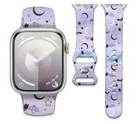 Watch Band Compatible with Apple Watch Band 38mm 40mm 41mm 42mm, Soft Silicone Replacement Strap with Classic Clasp for iWatch Series SE 10 9 8 7 6 5 Utral Women, purple, 38mm/40mm/41mm/42mm