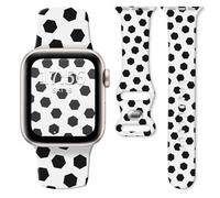 Watch Band Compatible with Apple Watch Series 10 9 8 7 6 5 4 3 Ultra SE for Women Men, Replaceable Silicone Smartwatch Straps for iWatch 38mm 40mm 41mm 42mm (BOHO abstract hexagons)