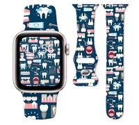 Watch Band Compatible with Apple Watch Series 10 9 8 7 6 5 4 3 Ultra SE for Women Men, Replaceable Silicone Smartwatch Straps for iWatch 38mm 40mm 41mm 42mm (Cute)