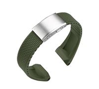 Watch Band Compatible With Casio G-Shock GST-B100 Steel Heart Liquid Silicone Strap Compatible With GST-120/400G/110/S130 GST-W300 Men Replace Bracelet(Army green)