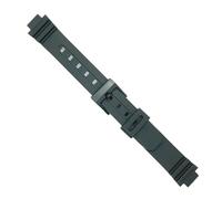 Watch Band Compatible with Casio LA-20WH 10393847 LA20 10mm | Black polyurethane resin and rubber watch band - Check the size chart to verify compatibility