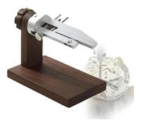 Watch Band Edge Oil Clamp, 360° Rotating Leather Strap Oiling Clip Tool, Black Walnut Wood Watch Band Edge Finishing Tool for Polishing & Maintenance