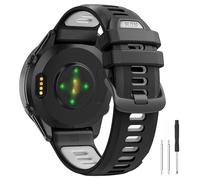 Watch Band for Garmin Forerunner 970/Forerunner 965/Forerunner 955/Forerunner 945/Forerunner 935/Descent G1, 22mm Quick Fit Sport Watch Replacement Band, Black & Gray