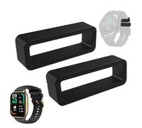 Watch Band Keeper 2Pcs - Silicone Strap Holder Rings, Shockproof Safety Lock Adjuster Flexible Wristband Organizer Replacement Parts Universal Smart Bracelet Accessory | Secure Fit for Wearable Daily