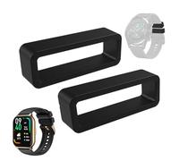 Watch Band Loop - 2 Pack Silicone Strap Retaining Clips, Replacement Retaining Rings | Durable Rubber Clerk Holders, Secure Fit Accessories for SM, Se référer au descriptif, Silicone, Refer to