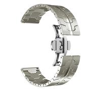 Watch Band Metal Replacement 20mm 22mm Strap Stainless Steel Quick Folding Buckle Disassembly Universal,Titanium Color-20mm