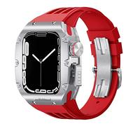Watch Band Modification Kit,For 44mm 45mm,Titanium alloy Watch Case For iWatch Series 8 7 6 5 4 SE,Sports Rubber Watch Band Mod Kit