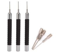 Watch Band Pin Punch 0.7 0.8 0.9mm Dia, 3 Pcs Watch Straps Link Pin Remover Repair Tools Kit, Alloy Watch Band Link Remover, Professional Watch Repairing Tools
