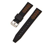 Watch Band Silicone Quick Release Strap Black Orange Sport Diving Rubber Wristband 22mm