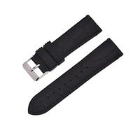 Watch Band Silicone Strap Black Sport Diving Alligator Embossed Rubber Wristband 22mm