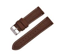 Watch Band Silicone Strap Brown Sport Diving Alligator Embossed Rubber Wristband 22mm