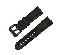 Watch Band Silicone Strap Dark Green Camouflage Pattern Sport TPU Rubber Replacement Black Buckle 22mm