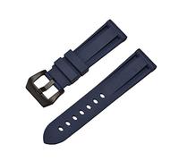 Watch Band Silicone Strap Navy Sport Diving TPU Rubber Wristband Replacement Black Buckle 22mm