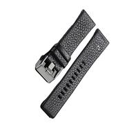 Watch Band Soft Replacement Strap Vintage Leather For Men Women Width 18mm 22mm 24mm 26mm 28mm 30mm(Black,22mm)