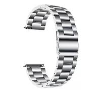 Watch Band Solid Stainless Steel Folding Buckle 20mm 22mm Metal Replacement Strap Quick Disassembly Universal(Silver,22mm)