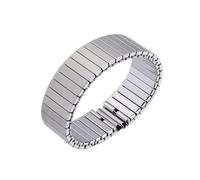 Watch Band Stainless Steel Elastic Watch Strap Quick-release Unisex Compatible With 18mm 20mm 22mm Watches(Silver,18MM_L)