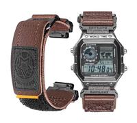 Watch Band Strap for Casio DW-H5600 AE-1000W AE-1100W AE-1200 AE-1300 AE-1500WH A158WA A-159WA A168W B650 B640,18mm Leather Hook & Loop Casio strap