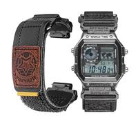 Watch Band Strap for Casio DW-H5600 AE-1000W AE-1100W AE-1200 AE-1300 AE-1500WH A158WA A-159WA A168W B650 B640,18mm Leather Hook & Loop Casio strap