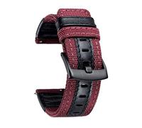 Watch Bands Classic Canvas Fabric with Genuine Leather Hybrid Watch Straps Replacement Wristband with Black buckle 18/20/22mm