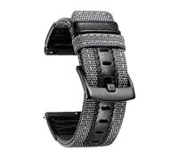 Watch Bands Classic Canvas Fabric with Genuine Leather Hybrid Watch Straps Replacement Wristband with Black buckle 18/20/22mm