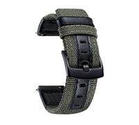 Watch Bands Classic Canvas Fabric with Genuine Leather Hybrid Watch Straps Replacement Wristband with Black buckle 18/20/22mm