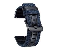 Watch Bands Classic Canvas Fabric with Genuine Leather Hybrid Watch Straps Replacement Wristband with Black buckle 18/20/22mm