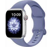 Watch Bands Compatible with Apple Watch Bands 40mm 41mm 38mm 45mm 44mm 42mm 46mm 49mm, Patented Soft Silicone Strap for iWatch Series 10/9/8/7/6/5/4/3 for Women Men, medium - lavender grey, 38mm/40mm