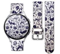 Watch Bands Compatible with Samsung Galaxy Watch 40mm 42mm 44mm 45mm 46mm, 20mm Pattern Replacement Silicone Strap for Galaxy Wacth 7/6/ 5/4/ 5 Pro/4 Classic/3 (41mm)/Active 2 （Bat）