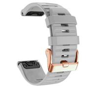Watch Bands for Garmin Fenix 7S 6S Pro 5S Plus Instinct 2S , Horizontal Stripes Silicone 20mm Strap Grey