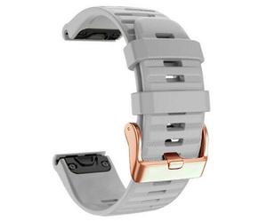 Watch Bands for Garmin Fenix 7S 6S Pro 5S Plus Instinct 2S , Horizontal Stripes Silicone 20mm Strap Grey