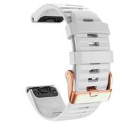 Watch Bands for Garmin Fenix 7S 6S Pro 5S Plus Instinct 2S , Horizontal Stripes Silicone 20mm Strap White