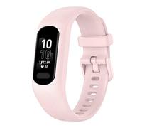 Watch Bands For Garmin vivosmart 5 Bracelet Integrated Strap Color Adjustable Silicone Replacement Strap for Men Women Texture Wristband Buckle Bracelet Band Case Cover (rose pink)