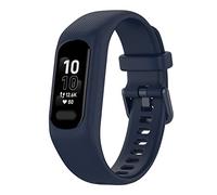 Watch Bands For Garmin vivosmart 5 Bracelet Integrated Strap Color Adjustable Silicone Replacement Wristbands Bracelet Band Case Cover for Women Men (Navy Blue)