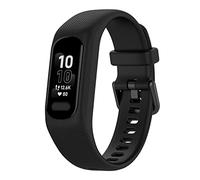 Watch Bands For Garmin vivosmart 5 Bracelet Integrated Strap Color Adjustable Silicone Replacement Wristbands Bracelet Band Case Cover for Women Men (Black)