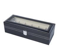 Watch Box-Pu Art Waterproof Leather, rootstock, show display climb organizer | 6 Fan watched DUI with protective padding, stylish storage box with a carry bag p