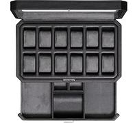 Watch Box with Valet Drawer for Men - 12 Slot Luxury Watch Case Display Organizer, Microsuede Liner, Locking Mens Jewelry Watches Holder, Men's Storage Boxes Holder Large Glass Top (Black / Grey)