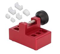 Watch Buckle Press Set, Aluminum Alloy Watch Repair Tool Kit with Radian Positioning for Strap Length Adjustment and Buckle Maintenance (Red)