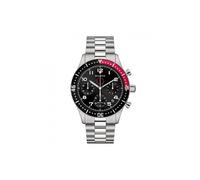 Bulova Men's Marine Star Anniversary Black Dial Stainless Steel Bracelet Watch