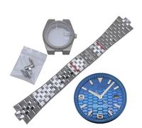 Watch Case Kit with Dial for Rolex Datejust/Royal Oak/Tissot PRX | Hands Stainless Steel Sapphire Crystal Fit NH35 Movement DIY Set Men Women