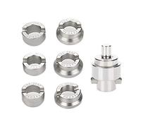 Watch Case Opener Die Set for Oyster Watches, 6 Size Variations, Essential Tool for Watch Repair, Steel Material, Includes Adapter