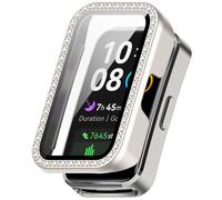 Watch Case Protective Case for Huawei Band 10/10 NFC/9/9 NFC/8/8 NFC Single Row Diamond Case Film One Piece Frosted Starlight Color