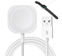 Watch Charger Cable USB for Apple, Wireless iWatch Charger Compatible with Apple Watch Fast Chargers, Portable Fast Charging Magnetic Cable Cord for iWatch 9/8/7/6/5/4/3/2/1/Ultra 2/Ultra/SE, Round