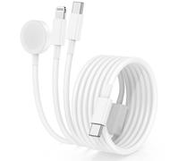 Watch Charger for Apple iWatch 3 in 1 Charger Cable 2M for iPhone iPad Android Devices Charging Compatible with iWatch Series 10/9/8/7/6/5/4/3/2/1/SE/Ultra & iPhone 17/16/15/14/13/12/11/Galaxy S25/S24