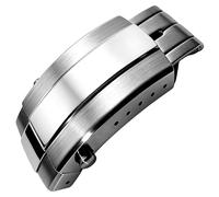 Watch Clasp Replacement For Breitling Superocean Avenger Deployment | Rubber Band Brushed-Polished Steel Micro-Adjust Holes