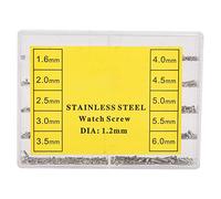 Watch Cross Screw 1.6mm,2mm,2.5mm,3mm,3.5mm,4mm,4.5mm,5mm,5.5mm,6mm Multi Sizes Small Screws with Inner Separate Store Box, Stainless Steel Material, Compact size.