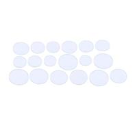 Watch Crystal Lens Glass 18Pcs Round Flat Watch Lens Set Round Flat Mineral Replacement Parts Watch Glass Flat Crystal Transparent Lens Set for Watches Accessories 16-24.5mm
